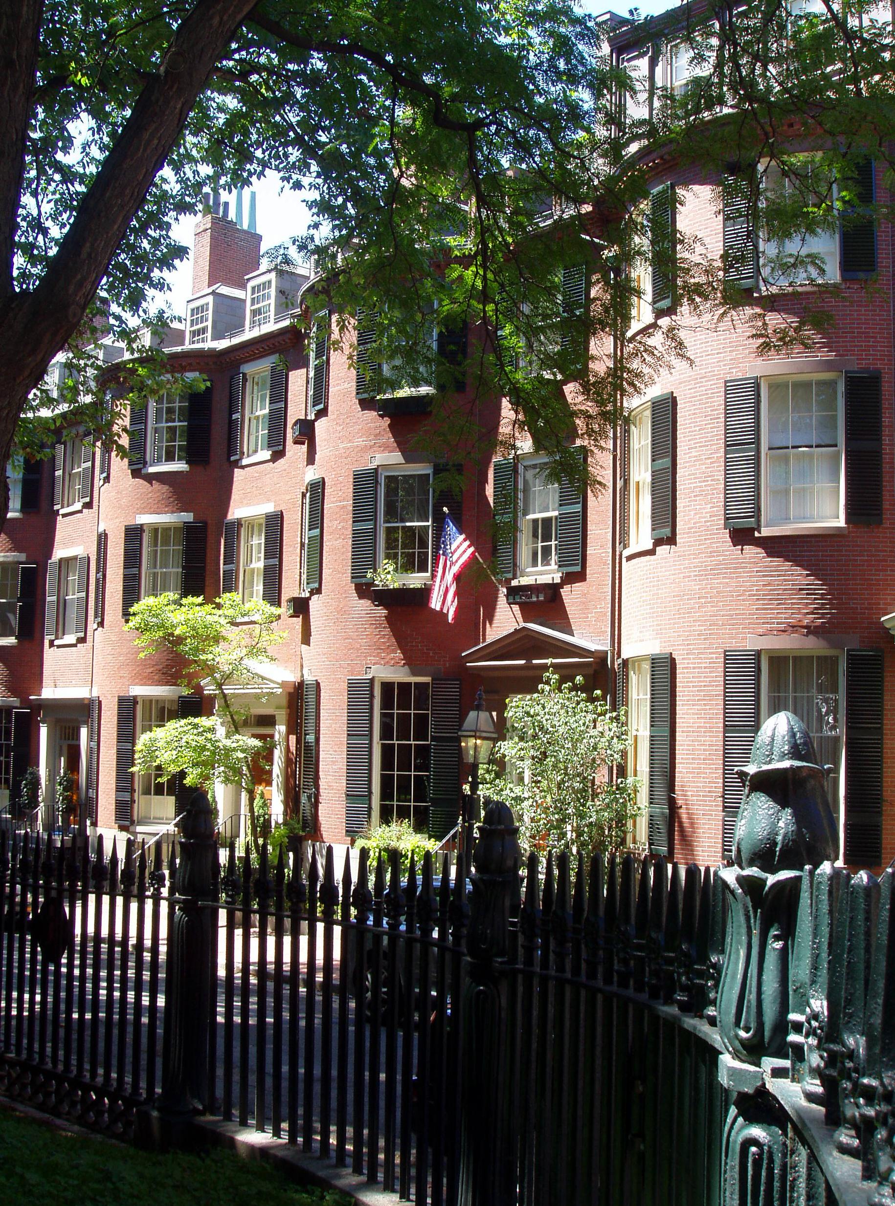 Beacon Hill's Federal-period rowhouses, c. 1800-1830